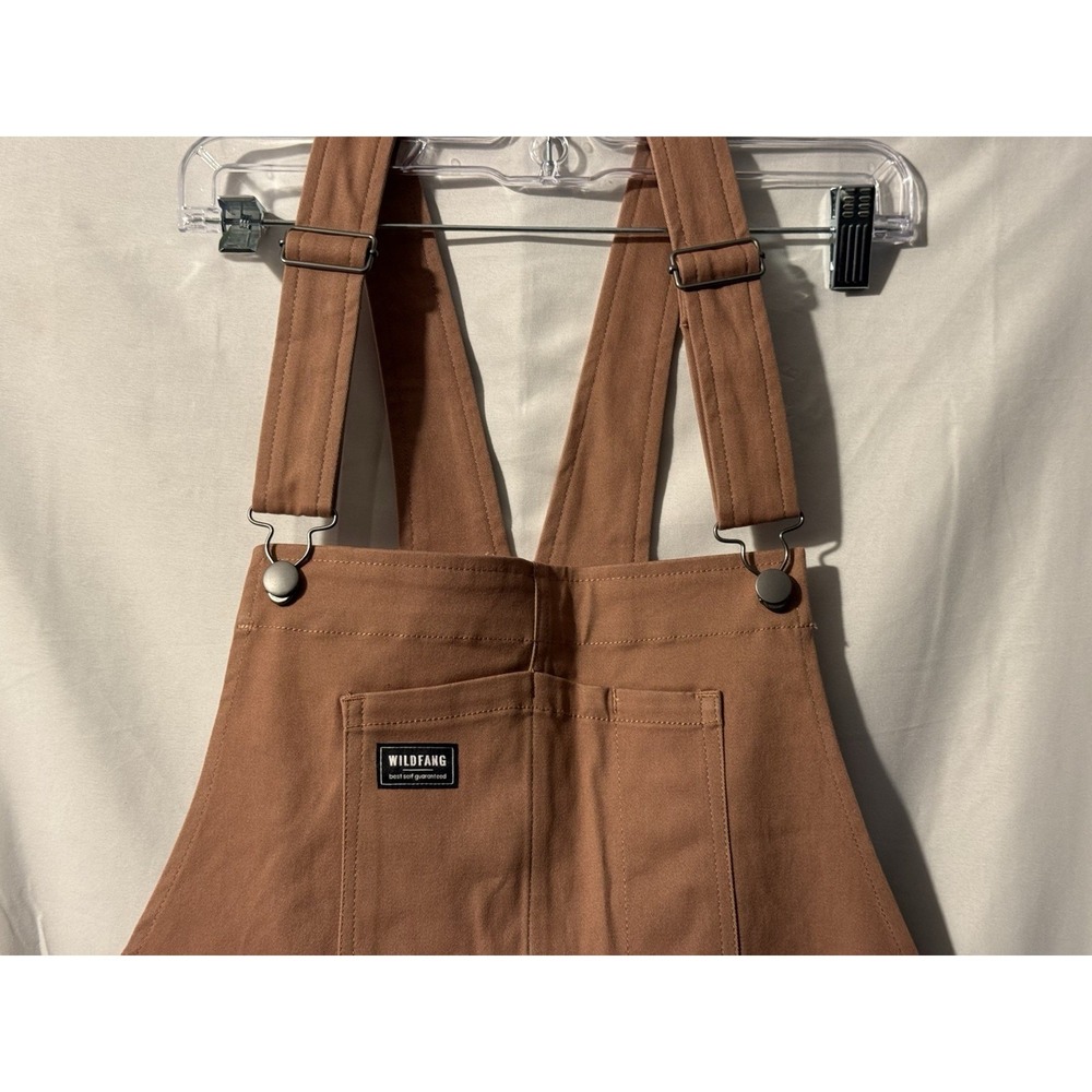 Wildfang Essential Skirtall XL Rose Brown Overall Mini Dress NWT - Picture 2 of 12